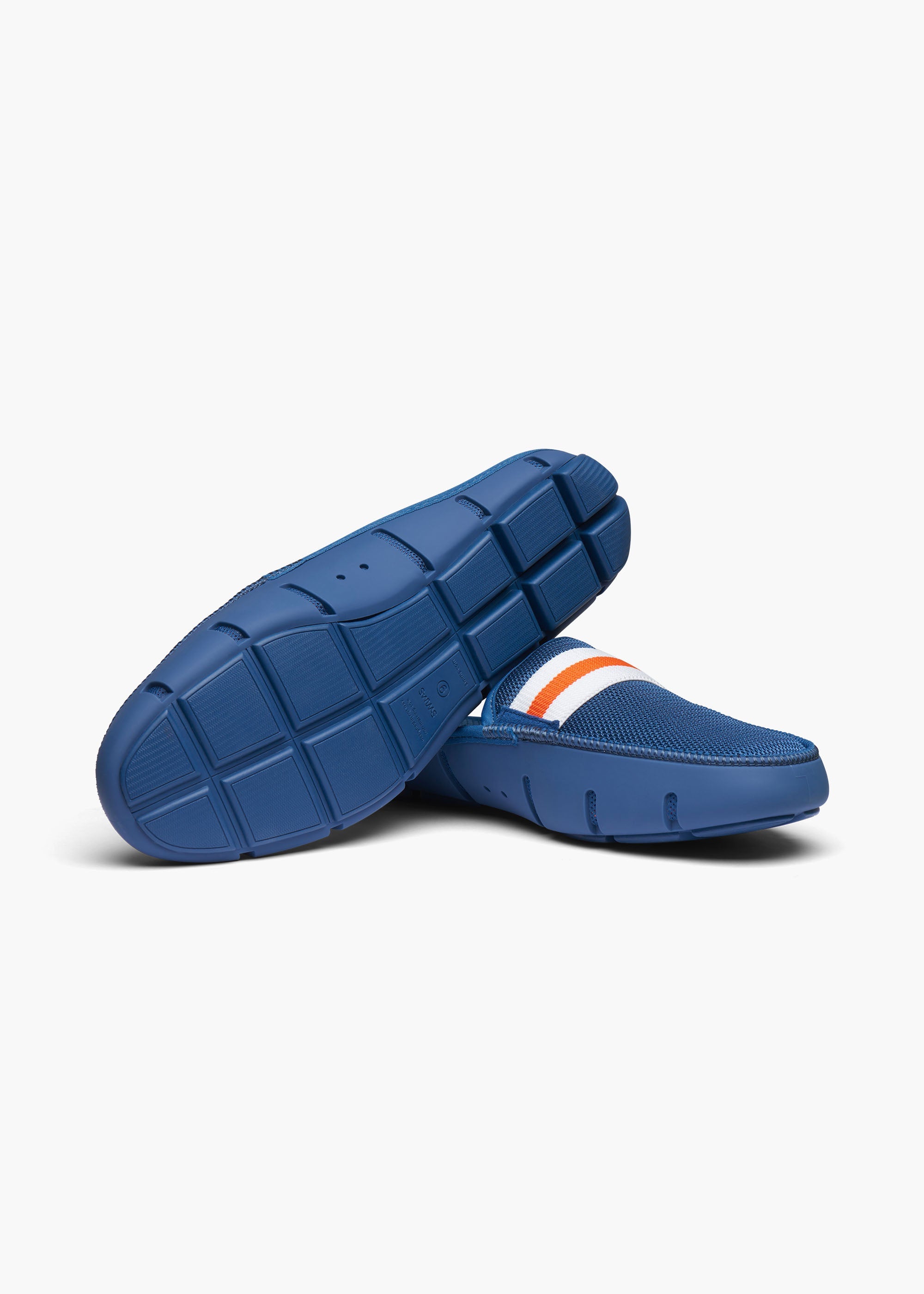 Slide Loafer - background::white,variant::Navy Blue