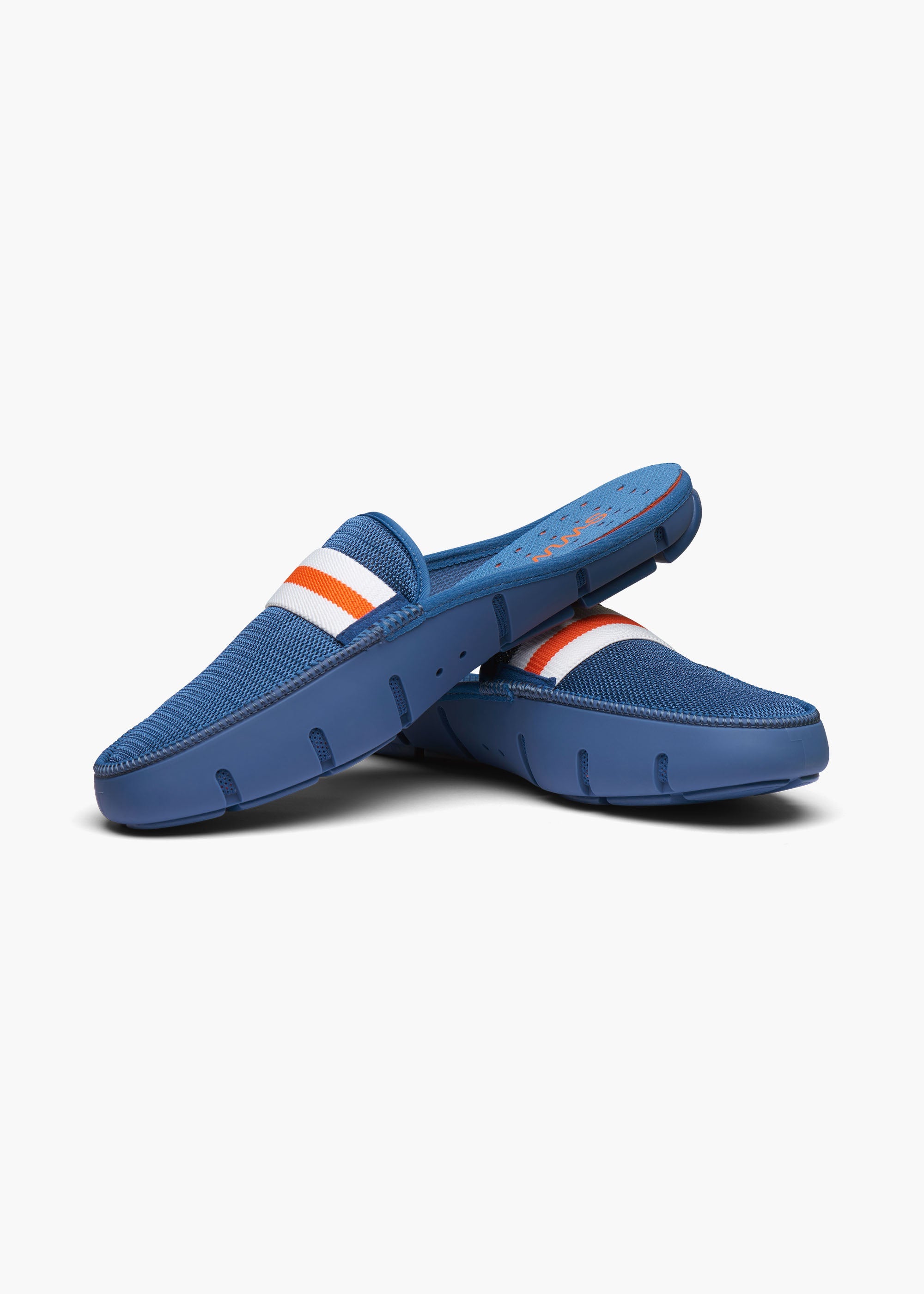 Slide Loafer - background::white,variant::Navy Blue