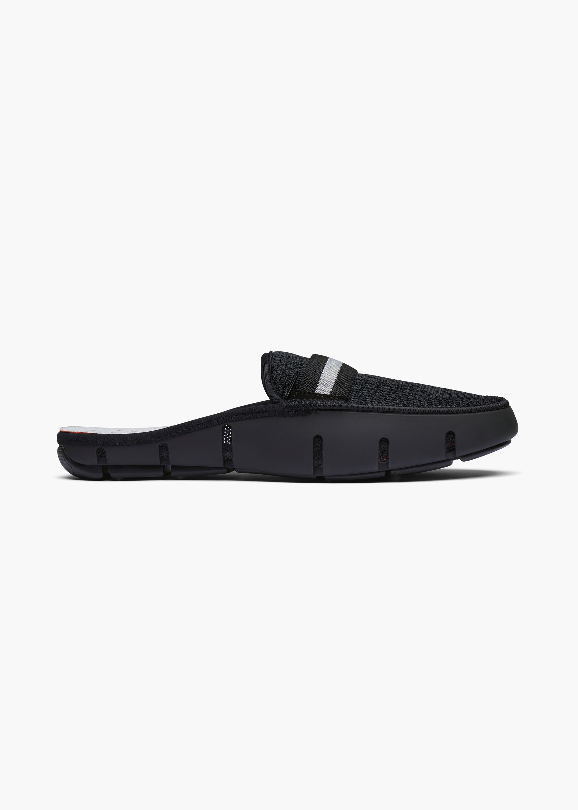 Slide Loafer - background::white,variant::Black Grey