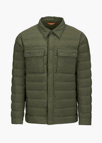 Sapparo Down Shirt - background::white,variant::Dark Olive