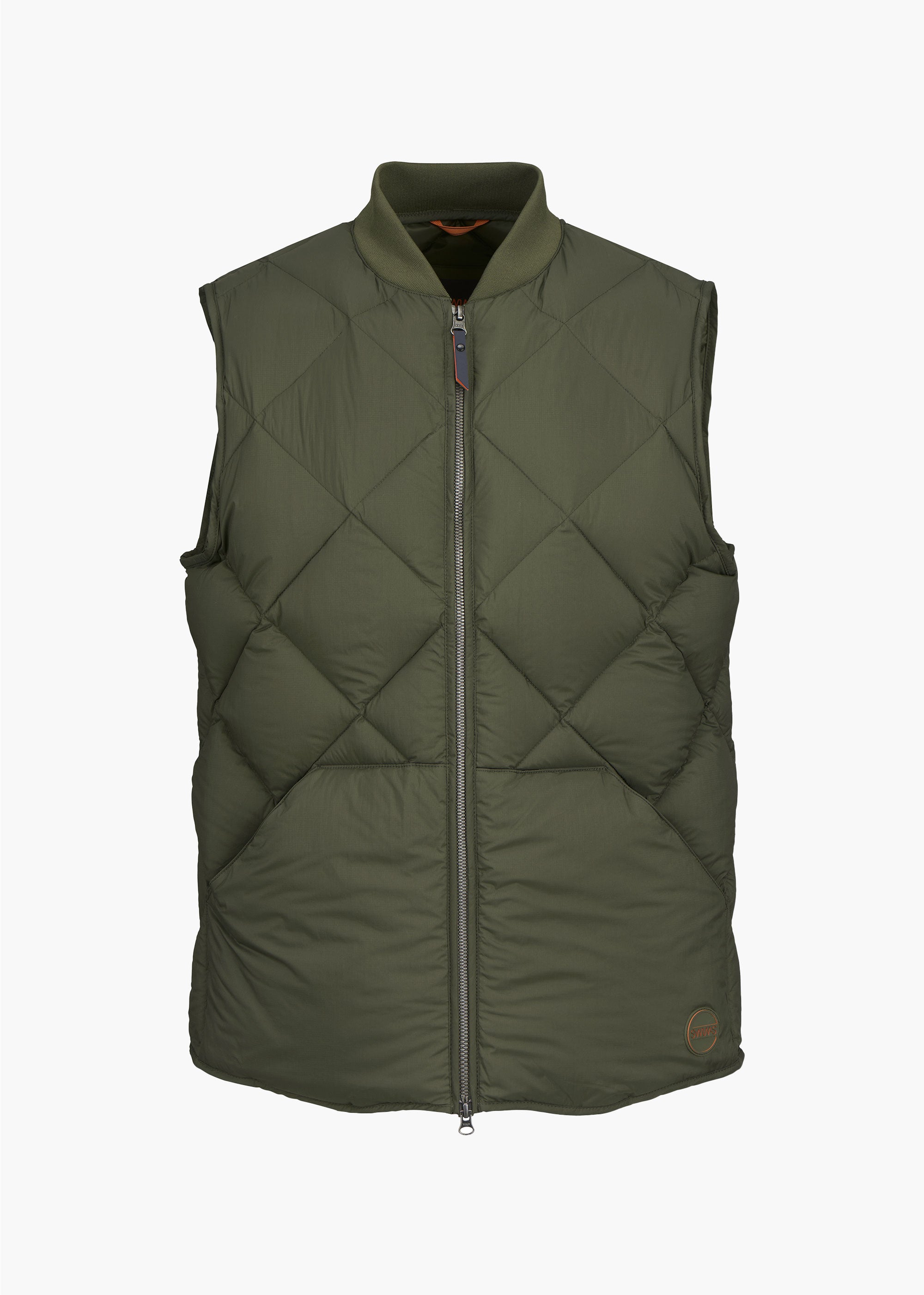 Myoko Down Vest - background::white,variant::Dark Olive