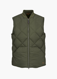 Myoko Down Vest - background::white,variant::Dark Olive