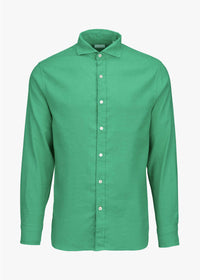 Santorini Linen Shirt - background::white,variant::Grass