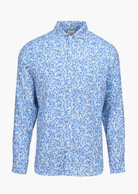 Breeze Linen Shirt - background::white,variant::Blue