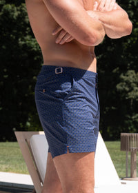 Kyst Swim Trunk (5” Inseam) - background::white,variant::Crete Tidal Blue