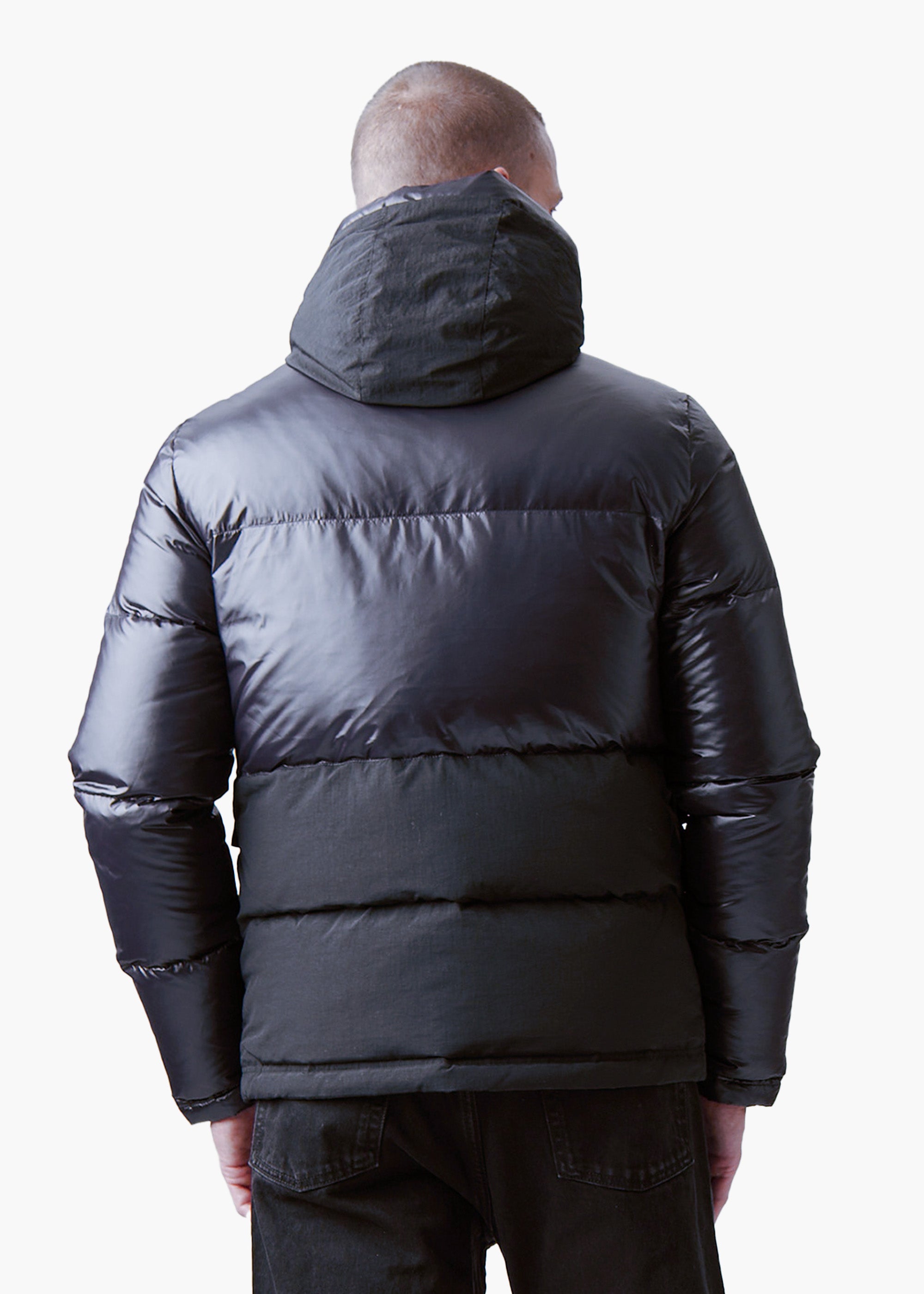 Lykke Hoodie Down Jacket - background::white,variant::Black