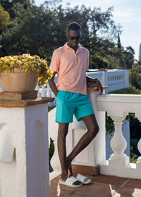 Myrtos Polo - background::white,variant::Pale Rose