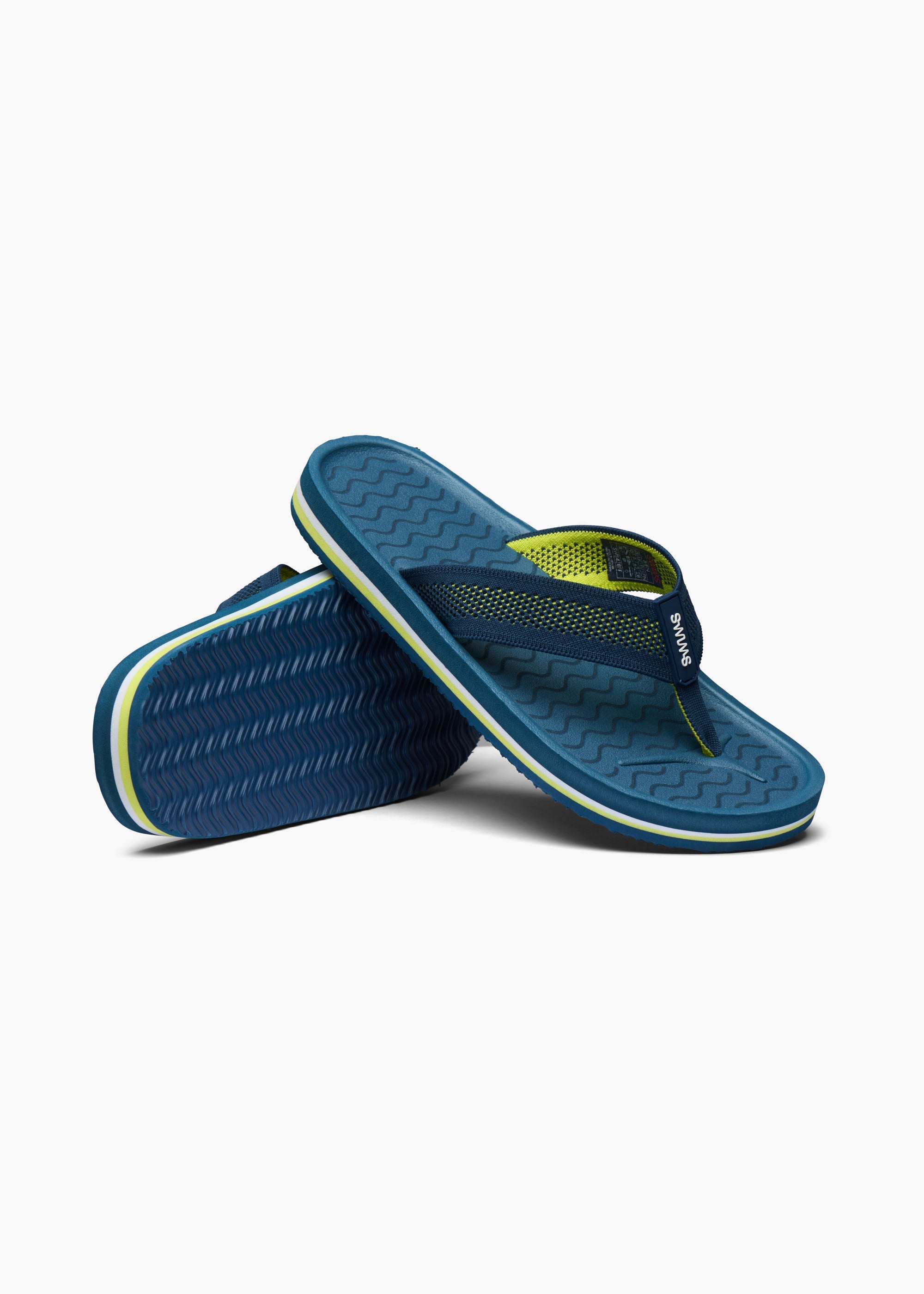 Napoli Flip Flop in Aegean Blue - background::white,variant::Aegean Blue
