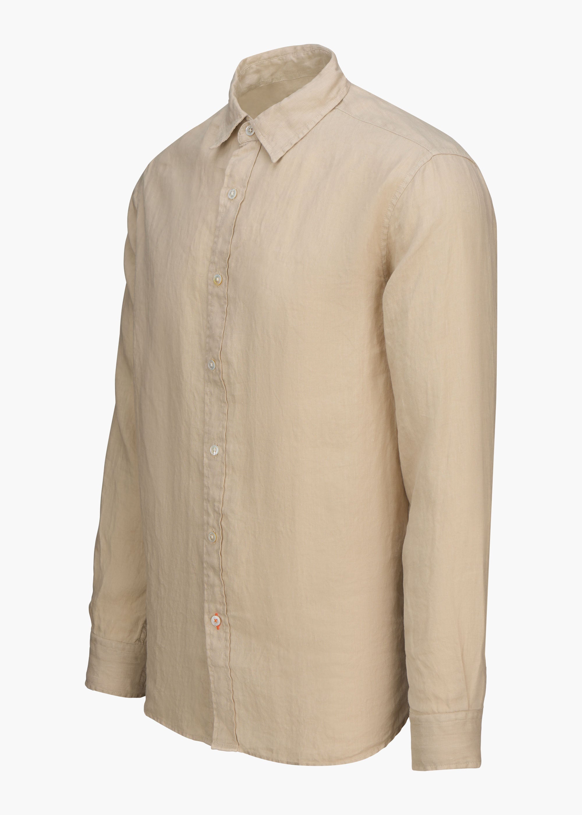 Amalfi Linen Shirt - background::white,variant::Sand Dune