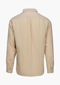 Amalfi Linen Shirt - background::white,variant::Sand Dune