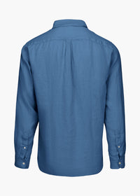 Amalfi Linen Shirt - background::white,variant::Tidal Blue