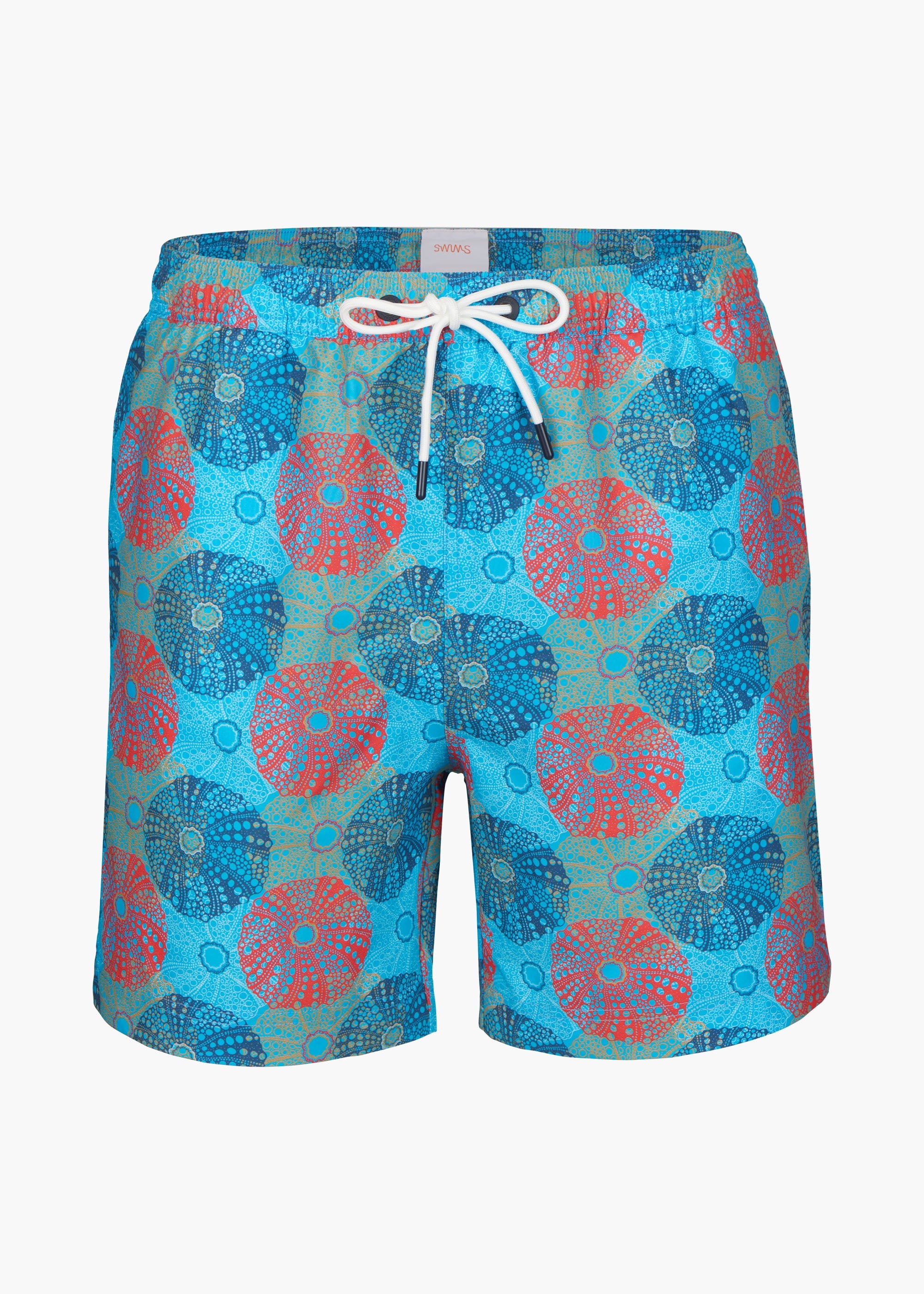 Sol Swim Short (6 ½” Inseam) - background::white,variant::Riccio Cabana Blue