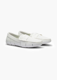 Penny Loafer in White - background::white,variant::White