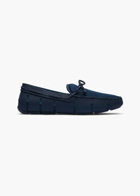 Braided Lace Loafer in Navy - background::white,variant::Navy