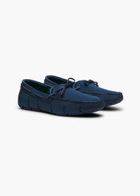 Braided Lace Loafer in Navy - background::white,variant::Navy