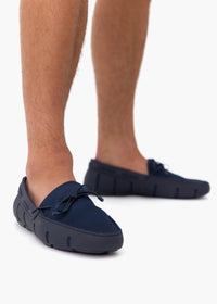 Braided Lace Loafer in Navy - background::white,variant::Navy