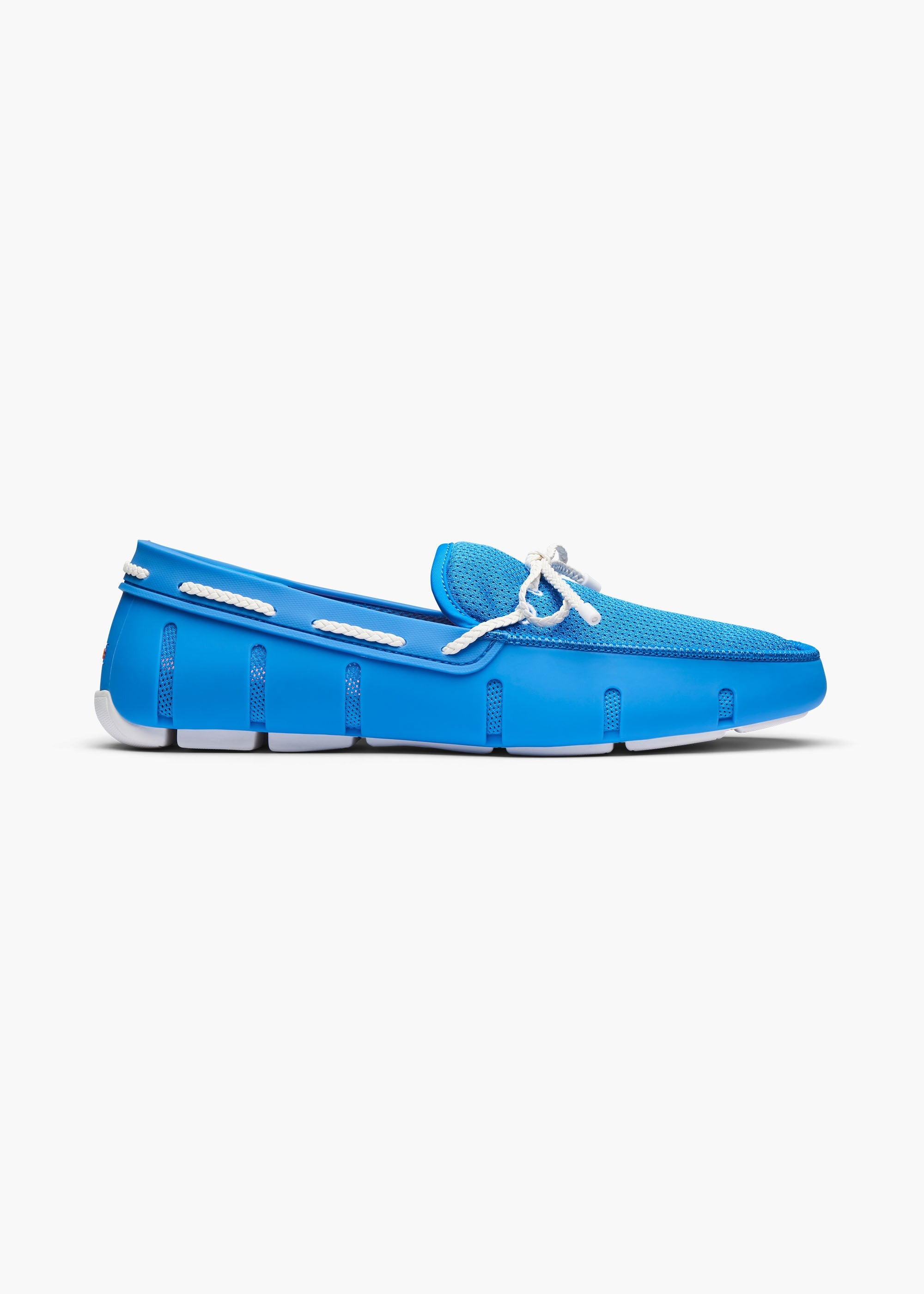 Braided Lace Loafer in Blue Skies - background::white,variant::Blue Skies