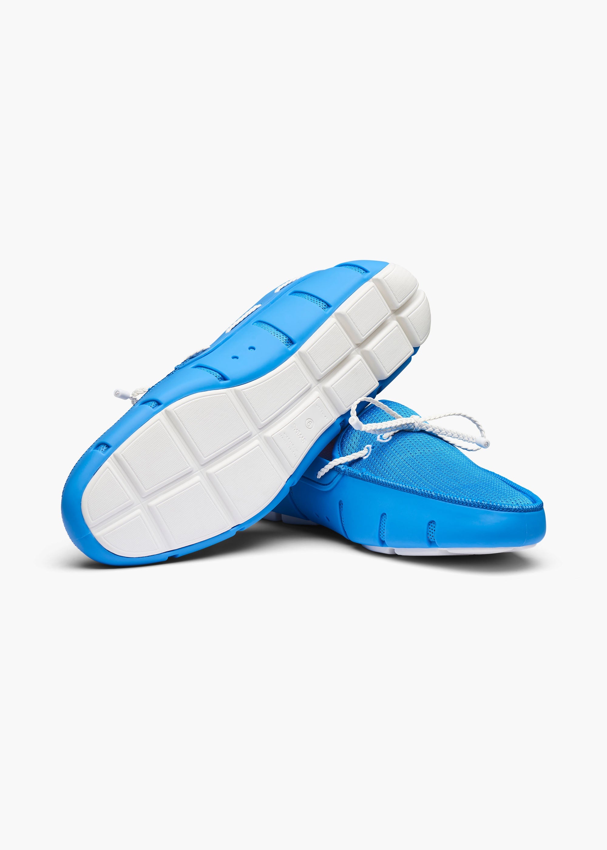 Braided Lace Loafer in Blue Skies - background::white,variant::Blue Skies