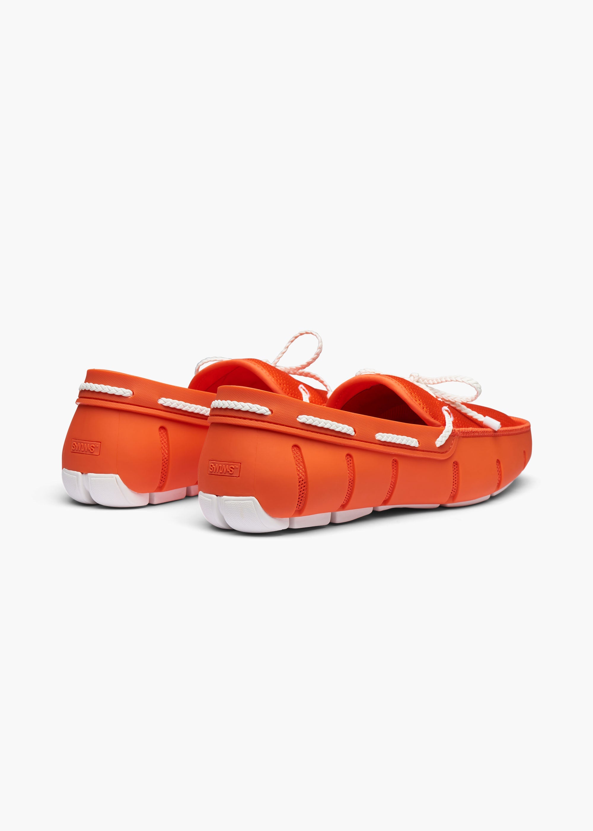 Braided Lace Loafer - background::white,variant::SWIMS Orange/White