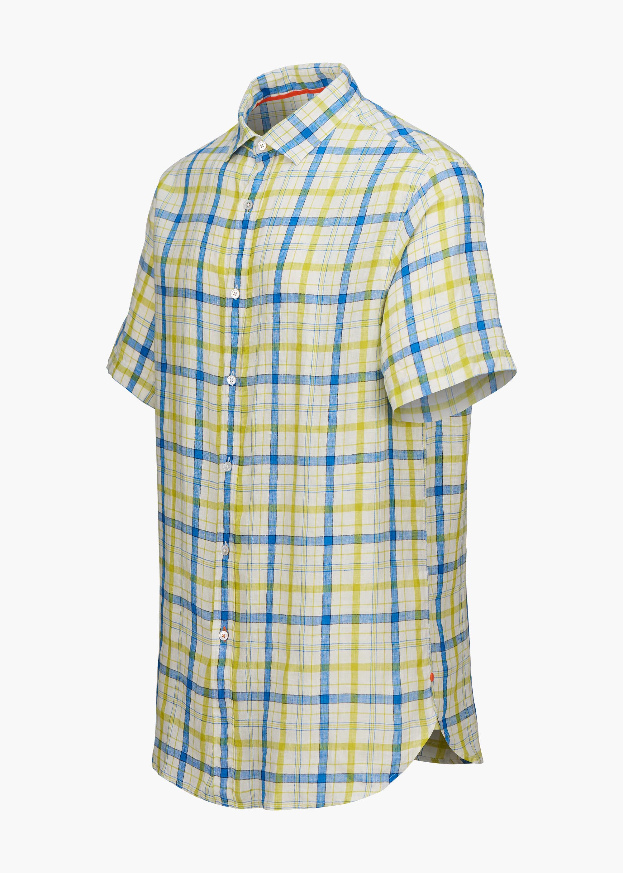 Ischia Woven Shirt - background::white,variant::Citron