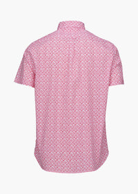 Campagnia Printed Shirt - background::white,variant::Berry Pink