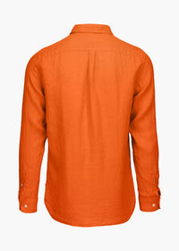 Amalfi Linen Shirt - background::white,variant::SWIMS Orange
